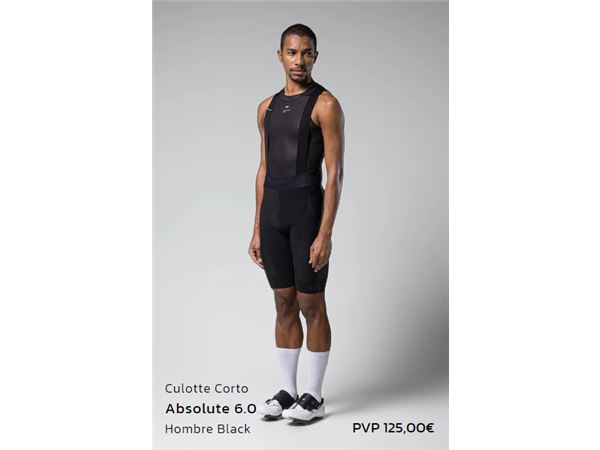 CULOTTE CORTO ABSOLUTE 6.0 HOMBRE BLACK - K10 - S